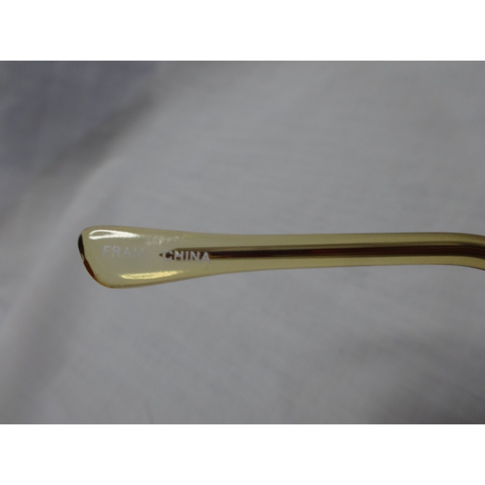 Vtg 80s Amber Brown Aviator Eyeglass Frames MP5004 57/19/145 Sturdy Retro - Picture 6 of 6